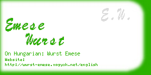 emese wurst business card